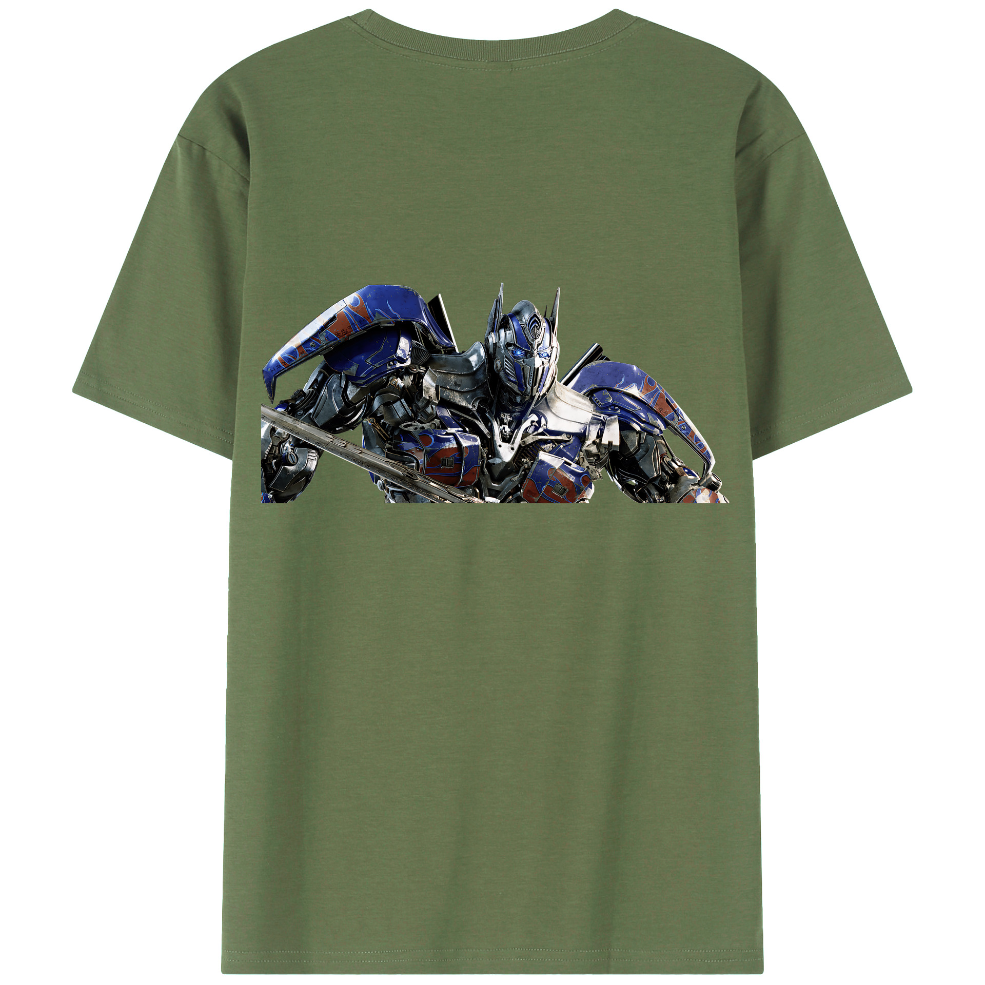 （画像用） Transformers トランスフォーマー 綿100％ メンズ半袖Tシャツ（バックプリント） 通気性